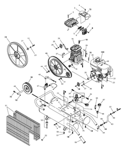 Main Unit Diagram and Parts List for 074002-0-92CFM  Briggs and Stratton Lawn Tractor Accessories
